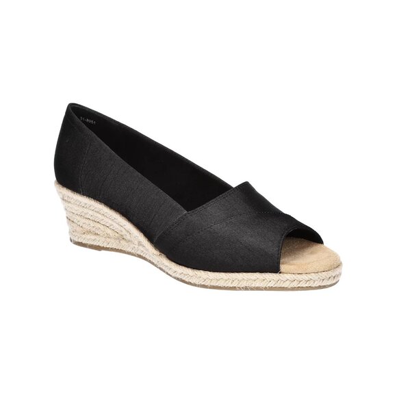 Easy Street Women's Jasper Super Flex Espadrille Sandals Black Size 9.5W - Picture 1 of 5
